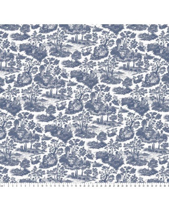 Toile de Jouy cor 01 (Azul)
